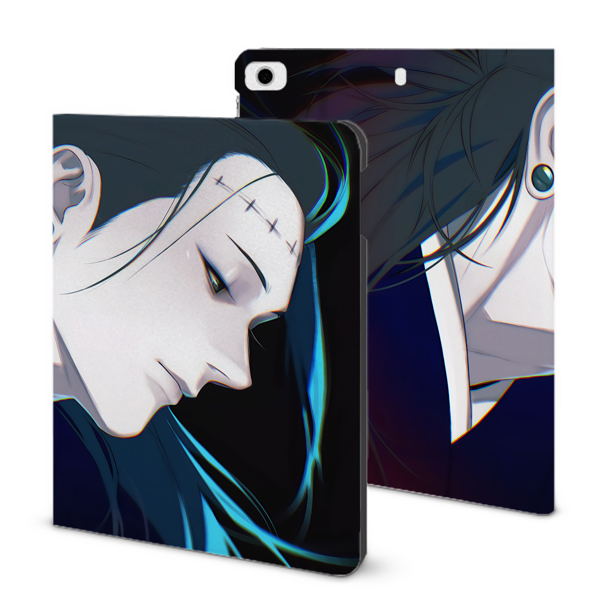 （画像用） 呪術廻戦 Jujutsu Kaisen IPad ケース ブック型 PUレザー TPU 耐衝撃 軽量 薄型 ペン収納なし 全面保護 IPad 各モデル対応